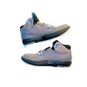 Jordan 2.5 TEAM GS BRED BASKETBALL SHOES Size Boy’s 7Y/Women's 8.5 Gray and Bl…